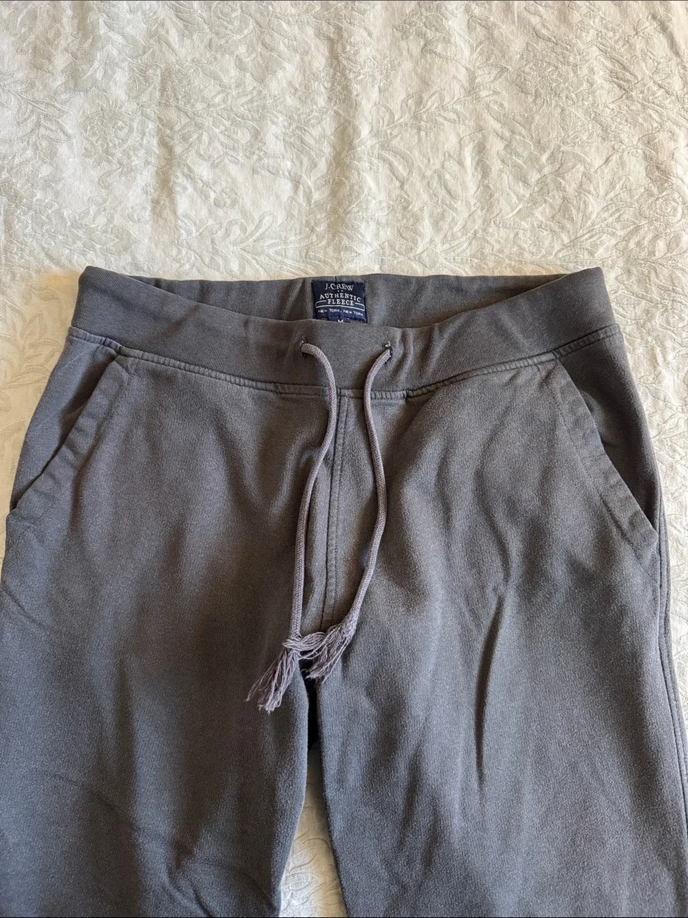 J. Crew Charcoal Gray Drawstring Authentic Fleece Sweatpants